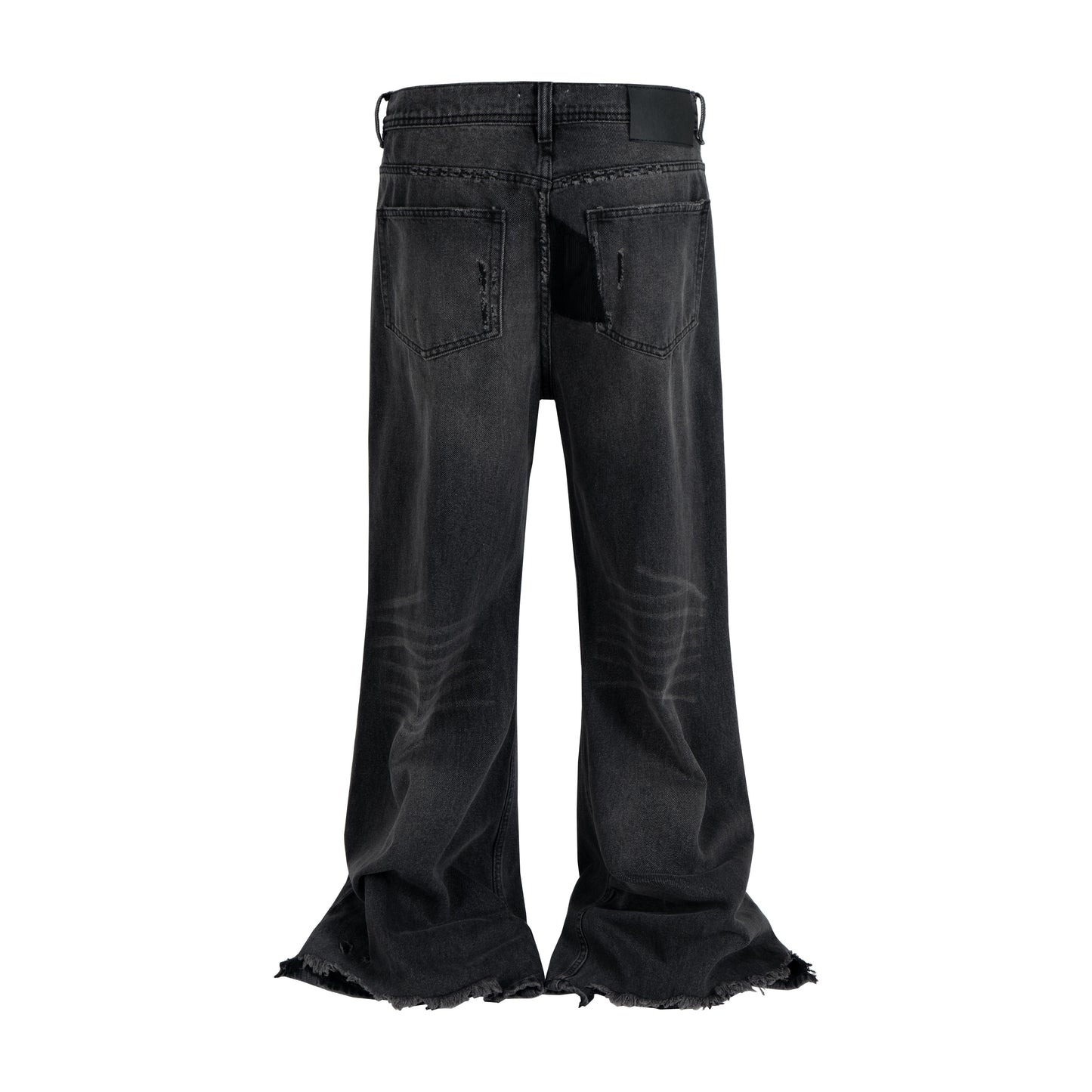 DARK PATCHWORK FLARE DENIM
