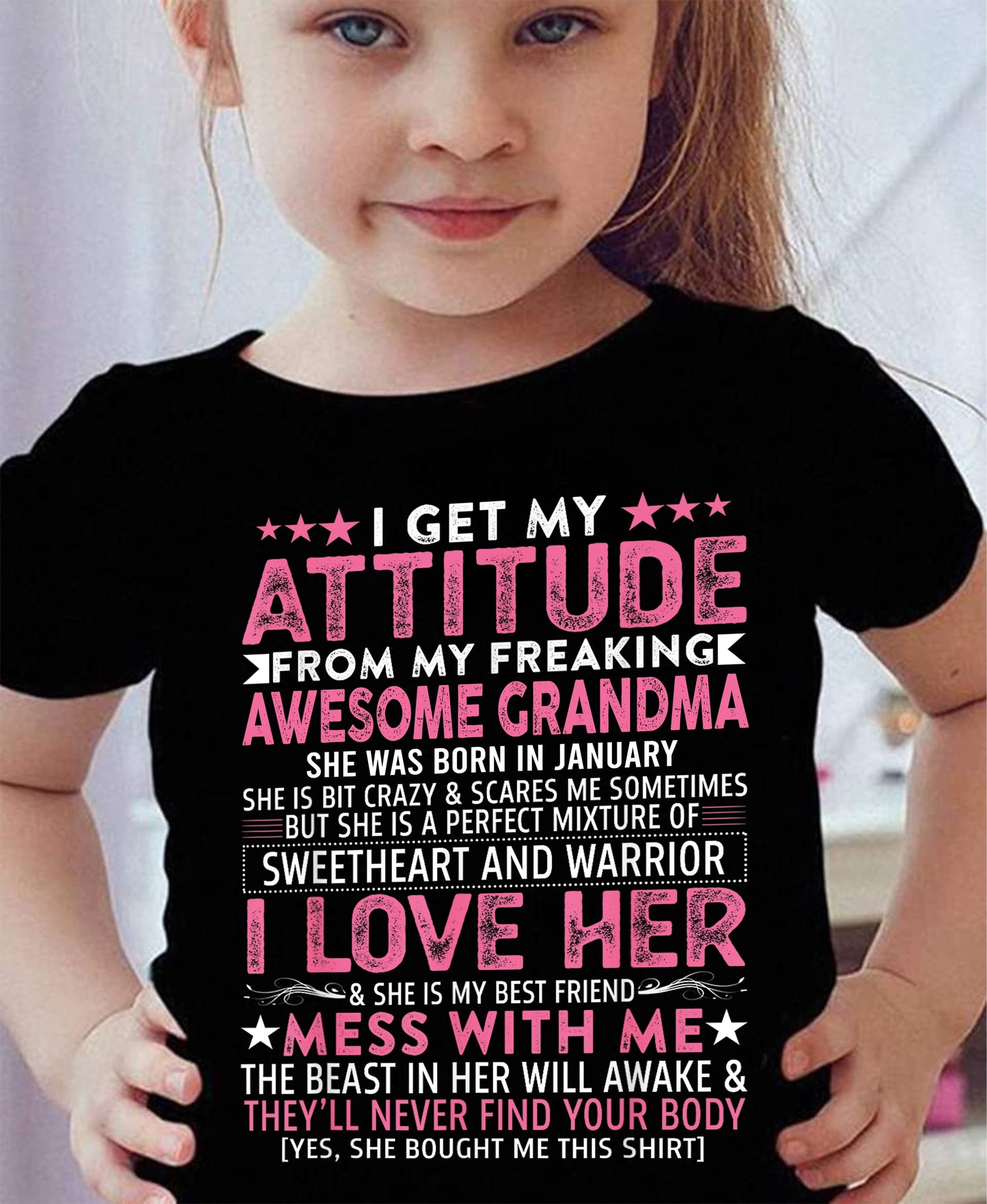 I GET MY ATTITUDE FROM MY GRANDMA JANUARY EDITION – FROM GRANDMA TO GRANDDAUGHTER NGHL01 (SKU07-163-01)