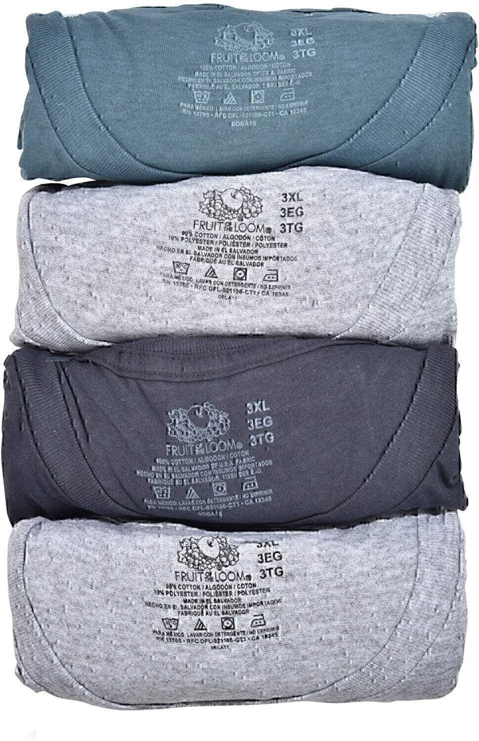 Fruit of the Loom Men'S T-Shirts Crew Neck Short Sleeve Multipacks Sizes S-3X