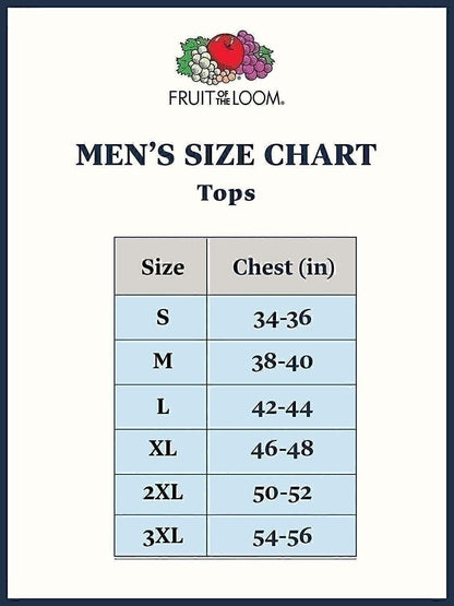 Fruit of the Loom Men'S T-Shirts Crew Neck Short Sleeve Multipacks Sizes S-3X