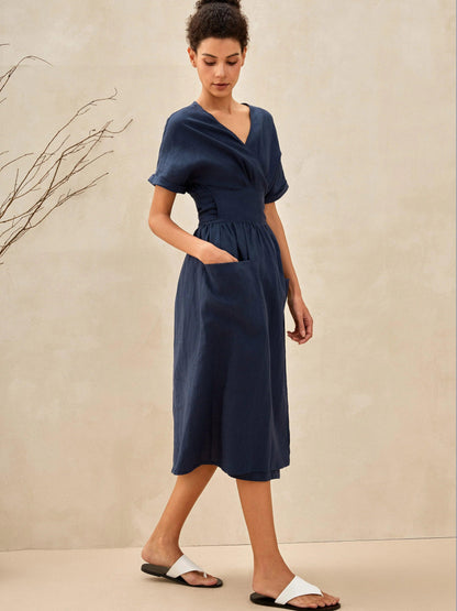 100% Linen Kimono Dress CELESTE