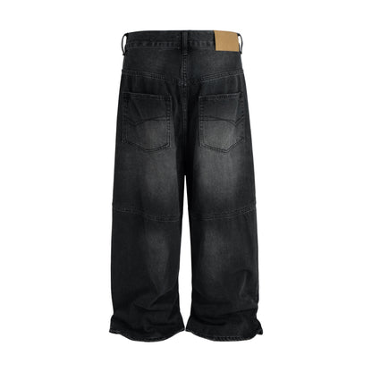 NOIR BAGGY BIKER DENIM