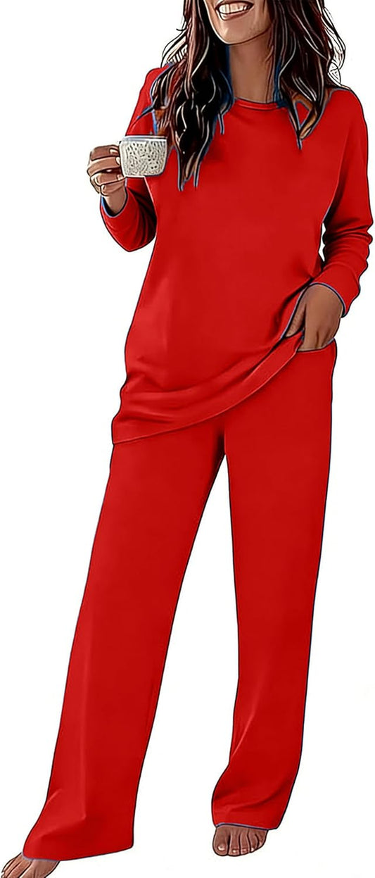 Women'S 2 Piece Outfits Casual Solid Color Workout Tracksuit Bodycon Pants Suit Set Jumpsuit Rompers with Pockets