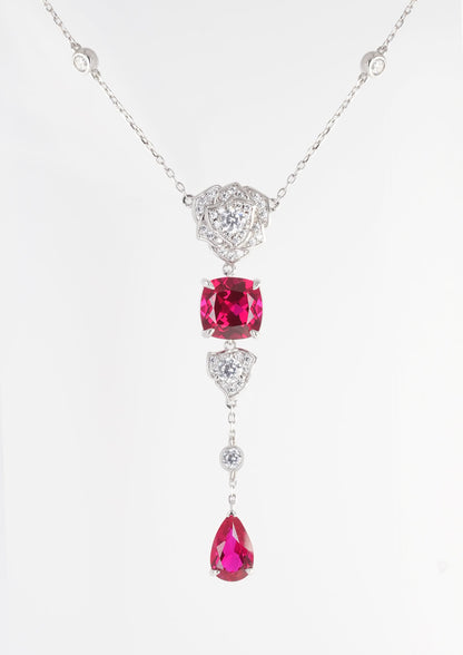Exquisite Ruby Necklace - Ruby Veil