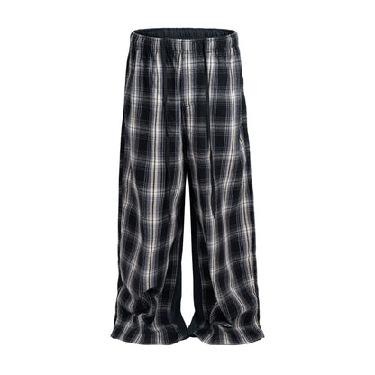 PLAID SPLIT SWEATPANTS