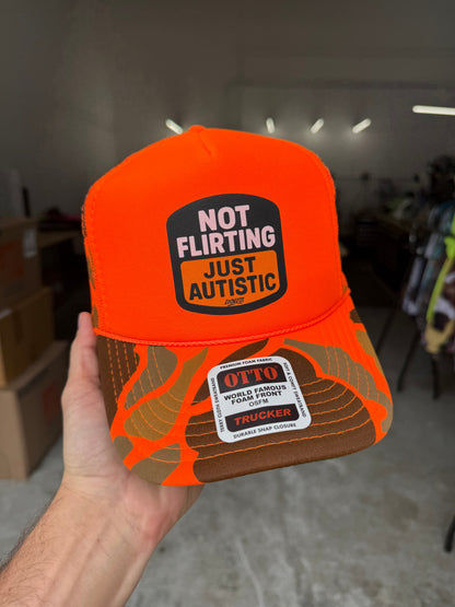Not Flirting Just Autistic Trucker Hat