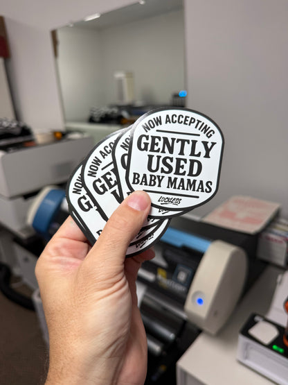 Now Accepting Gently Used Baby Mamas Sticker