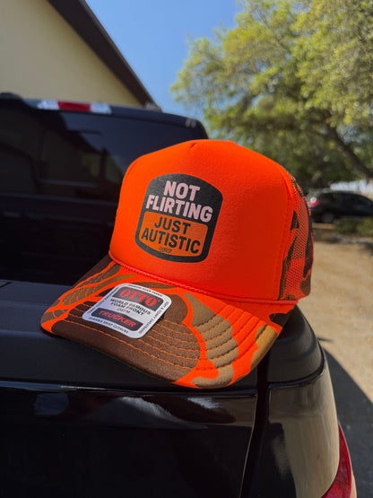 Not Flirting Just Autistic Trucker Hat