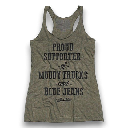 Proud Supporter of Muddy Trucks and Blue Jeans Tank Top