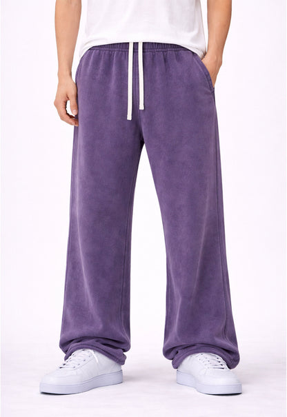 PLUM OVER-DYE SWEATPANTS