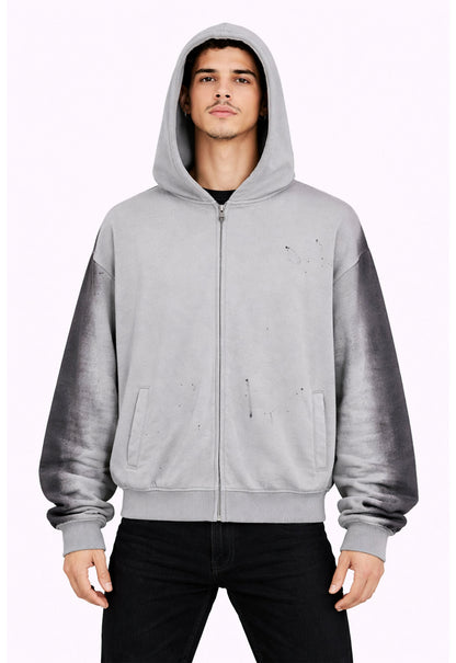 GREY PAINTERS HOODIE