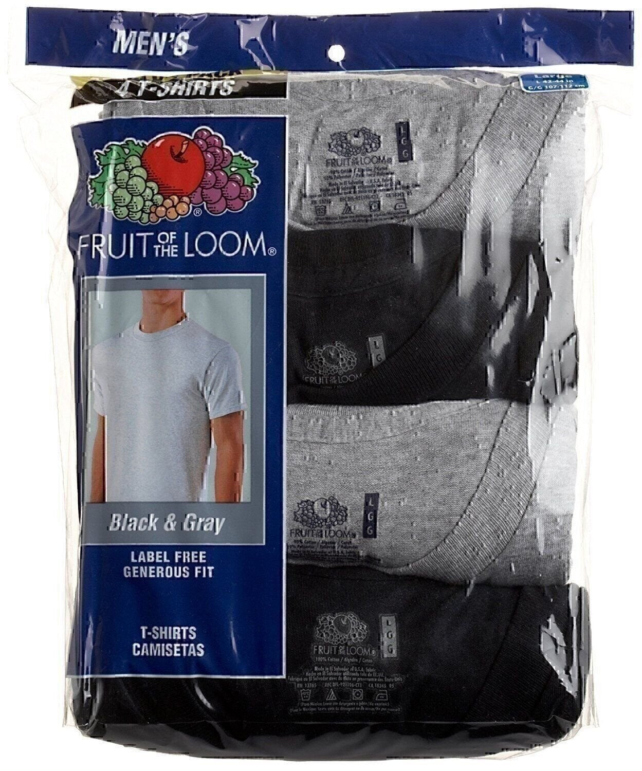 Fruit of the Loom Men'S T-Shirts Crew Neck Short Sleeve Multipacks Sizes S-3X