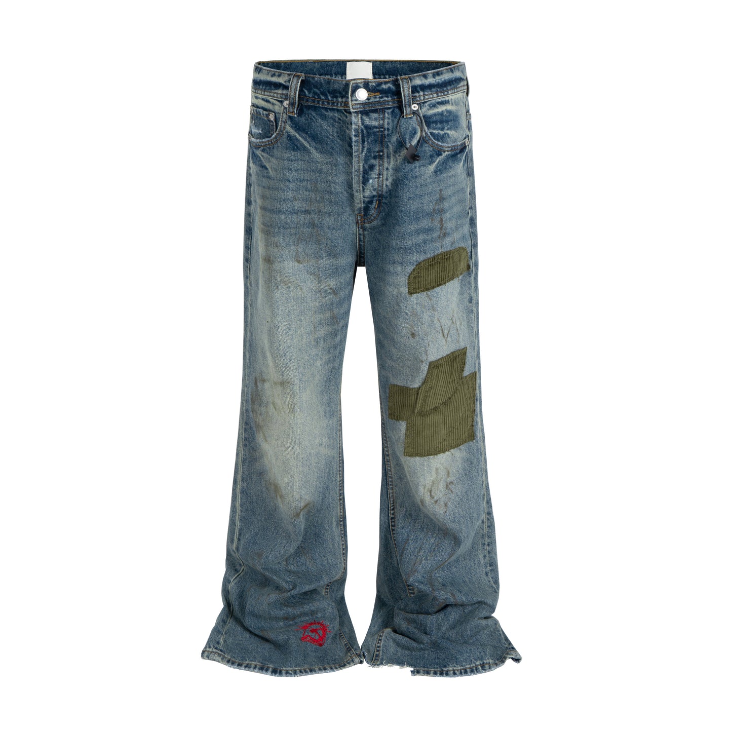 MUD PATCHWORK FLARE DENIM