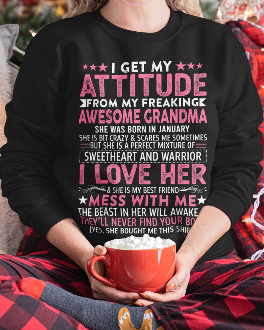 I GET MY ATTITUDE FROM MY GRANDMA JANUARY EDITION – FROM GRANDMA TO GRANDDAUGHTER NGHL01 (SKU07-163-01)