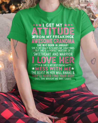 I GET MY ATTITUDE FROM MY GRANDMA JANUARY EDITION – FROM GRANDMA TO GRANDDAUGHTER NGHL01 (SKU07-163-01)